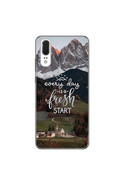 OEM Husa compatibila cu Huawei P20 Silicon Gel Tpu Model Mesaj Fresh Start