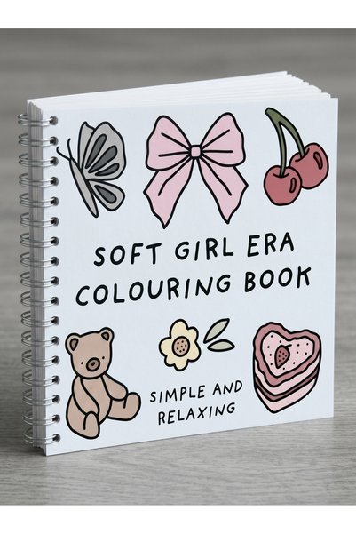 JACA Soft Girl Era 40+ Page Coloring Book Thick Pages