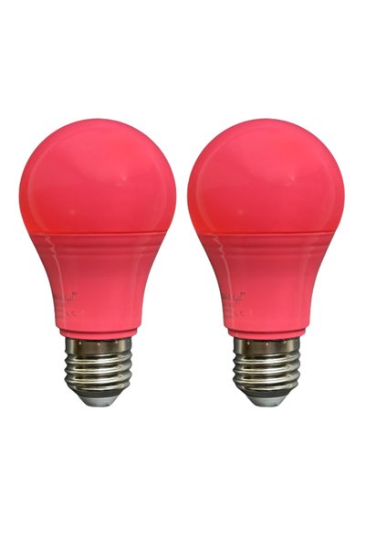 Osaka Light (2 Adet) Osaka 10W Pembe Işık E27 Duylu (Kalın Duy) Led Ampul