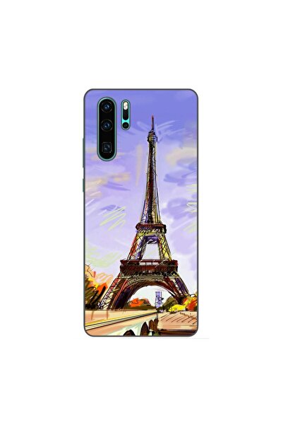 OEM Калъф, съвместим с Huawei P30 Pro, силиконов гел TPU, с дизайн на Айфелов...