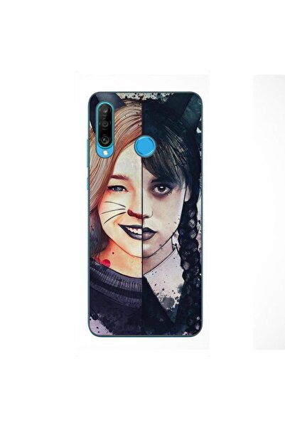 OEM Husa compatibila cu Huawei P30 Lite Silicon Gel Tpu Model Wednesday si En...