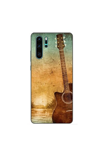 OEM Калъф за Huawei P30 Pro от силиконов гел TPU с винтидж китарен десен
