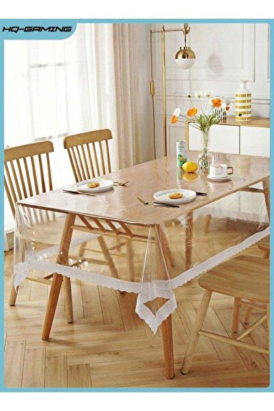 HQ-GAMING Transparent PVC Tablecloth Protector Waterproof Oil-proof Dining Ta...