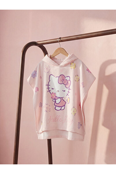 LC Waikiki Prosop tip poncho pentru fete, imprimat cu Hello Kitty