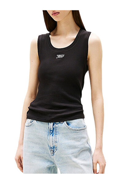 Tommy Hilfiger Γυναικείο Slim Tank Top Μαύρο Tommy Jeans DW0DW21369-BDS