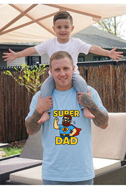LORVEX Koncept za Dan očeva - Super tata majica, oversized, 100% pamučna majica