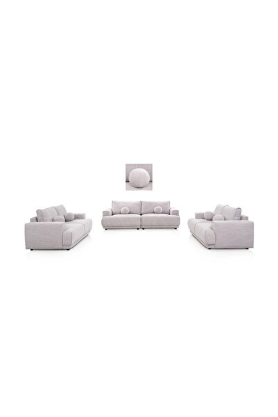 Midas Furniture LINEN SOFA SET 3 PCS 249X104X89 CM GREY