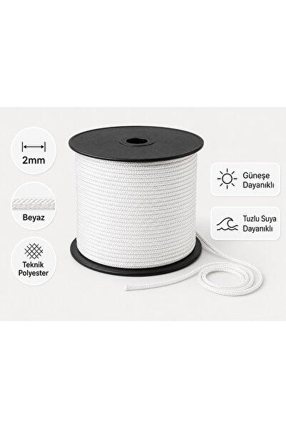 hepsiantep Paragat ve Zıpkın İpi 2mm Beyaz 10 mt