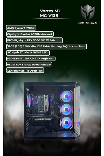 MOD GAMING VORTEX MG-V13B AMD Ryzen 5700X | 32Gb RAM | RTX 5060 | 1TB SSD | G...