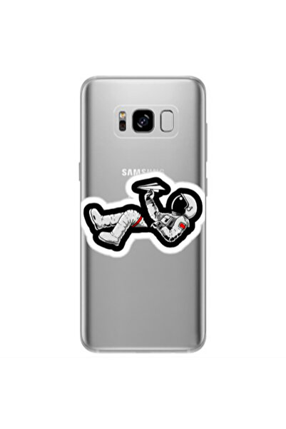 Other Samsung S8 Plus Astronaut flies a plane Transparent Silicone TPU Θήκη