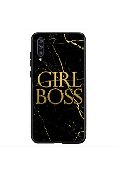 Other Samsung A70 Girl boss marble Black Glossy Θήκη