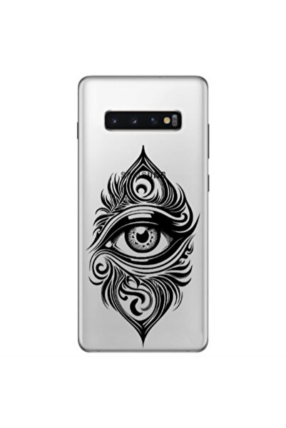 Other Samsung S10 Plus Eye patterned drawing Transparent Silicone TPU Θήκη