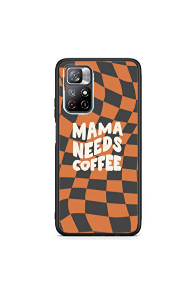Other Xiaomi Poco M4 Pro 5G Mama needs coffee Black Glossy Θήκη