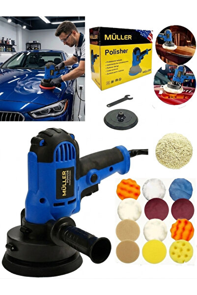 Pro Müller Alman Wax Motor Korumalı Metal Şanzıman Devir Ayarlı Zımpra Pasta ...