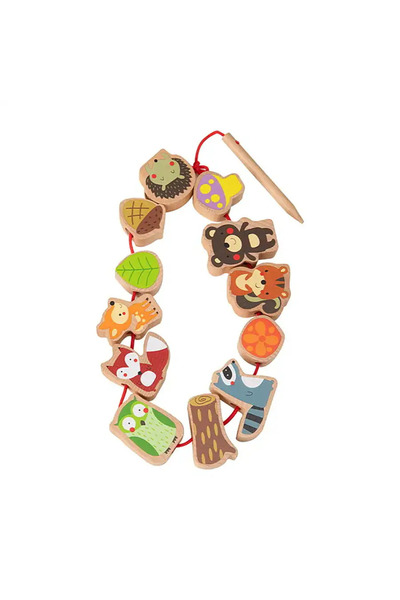 Classic World Wooden Bead Stringing Game - Forest 3634
