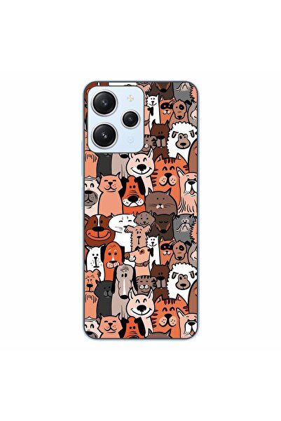 OEM Case compatible with Xiaomi Redmi 12 4G Silicone Gel Tpu Model Dogs and C...