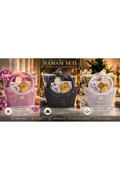 Store Premium Hamam Seti – Peştamal, Hamam Tası, Kese ve Doğal Sabun İçeren H...