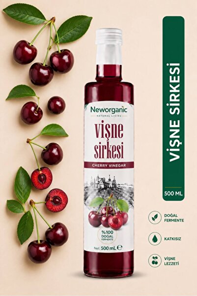 New Organic Geleneksel Vişne Meyve Sirkesi 500ml || Katkısız ve Koruyucusuz