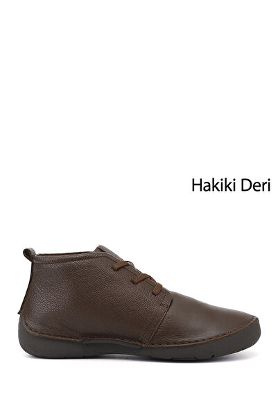 GÖNDERİ(R) Cizme confortabile din piele naturală, maro, cu șireturi, pentru f...
