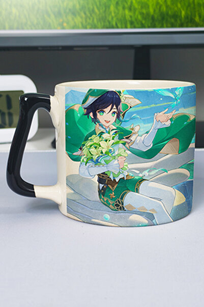 ZipZap Venti Genshin Impact Printed Ceramic Luxury Mug (1 Piece) Special Blac...