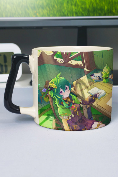 ZipZap Collei Genshin Impact Printed Ceramic Luxury Mug (1 Piece) Special Bla...
