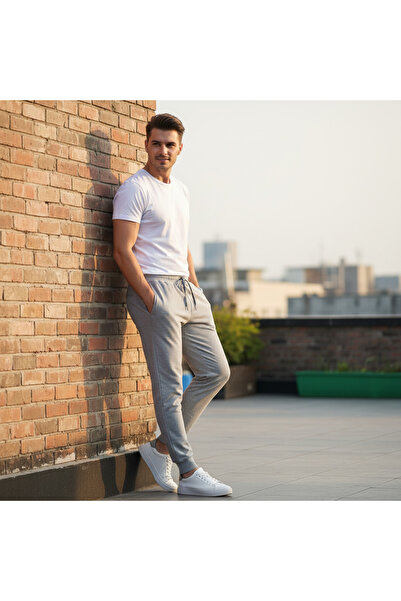 Strassenkicker Men's Grey Marl Joggers XXL
