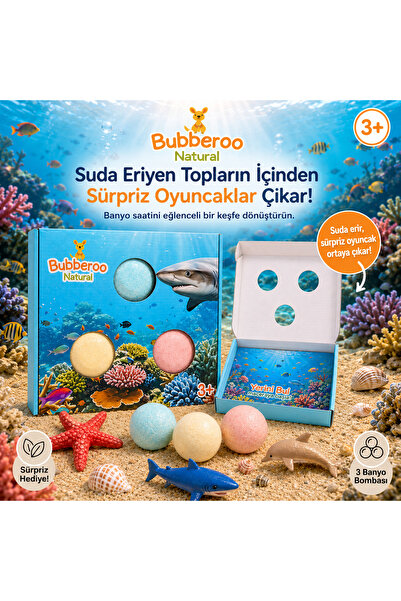 Bubberoo Köpekbalığı Macerası Sürpriz Oyuncaklı Banyo Topu Seti 3'lü | Çocuk ...