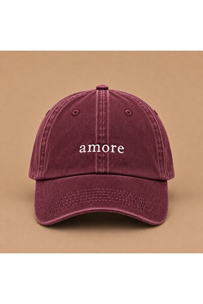 WeavedCo Amore (Love) Embroidered Vintage Washed Cap Hat