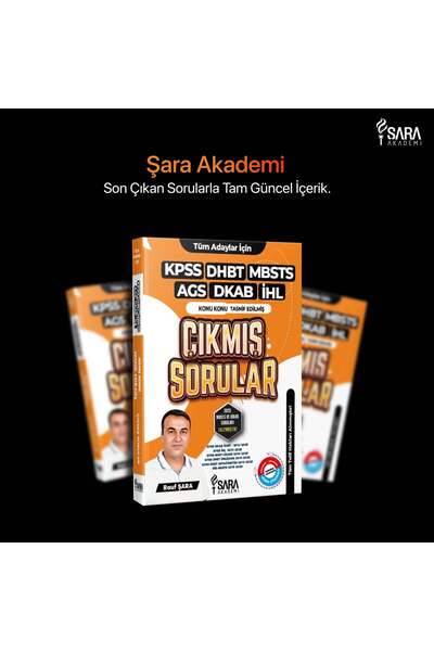 Şara Akademi KPSS DHBT MBSTS AGS DKAB İHL Çıkmış Sorular Kitabı | Konu Konu T...