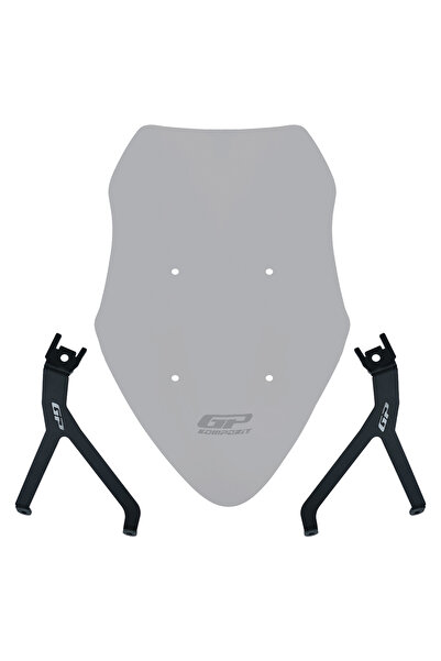 GP KOMPOZİT Mondial 125 Drift L 2018-2026 Uyumlu Ön Tur Camı Füme 55 cm