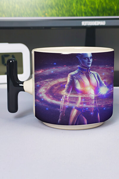 ZipZap Mass Effect Printed Ceramic Luxury Mug (1 Piece) T-Shaped Special Blac...