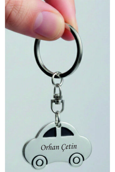 ASYA GIFTS İsim Baskılı Metal Arabalı Anahtarlık