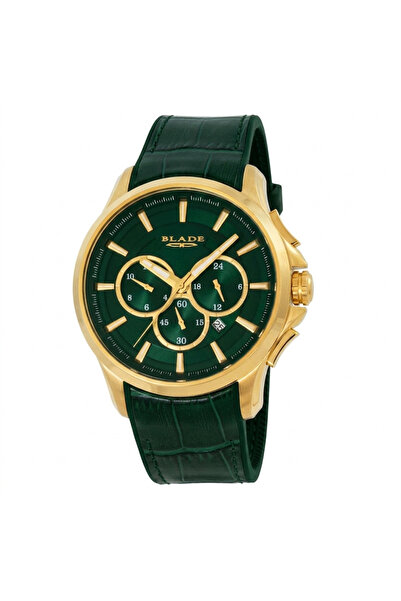 Blade Vision Power 3671G9GEE SS & Leather Multifunction Men's Watch