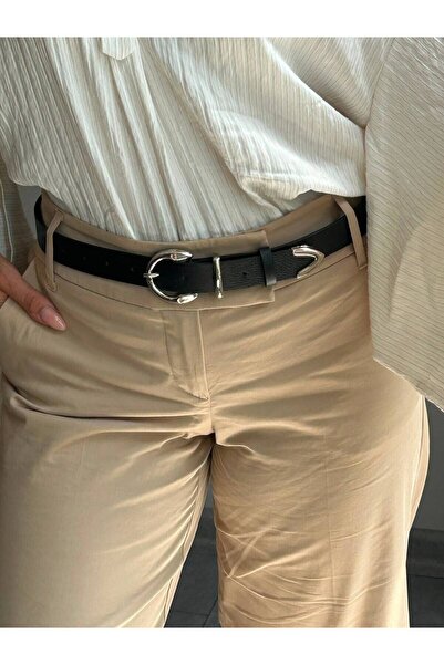 LİA KEMER Learn Round Buckle Model Jacket Belt Dress Belt Trouser Belt