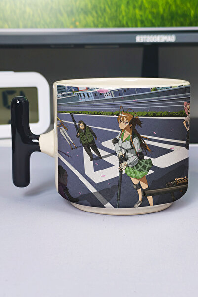 ZipZap كوب سيراميك فاخر مطبوع عليه رسومات أنمي Highschool of the Dead (قطعة و...