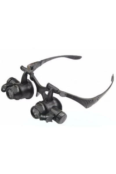 ECOPORT Gözlük Modeli 10x 15x 20x 25x Lens,2led Işıklı,büyüteç