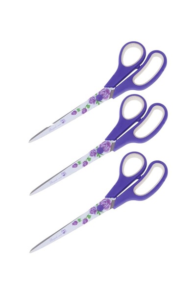 Lawazim 3-Piece Floral Fabric Scissors Set - 7.5-Inch Multipurpose Cutting Sc...