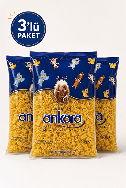 Nuh'un Ankara Hayvan Figürlü Makarna 500 gr x 3 Adet