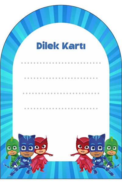 Sinek Kupası Tasarım Pj Mask Pijamaskeliler čestitka želja 18 kom *debeli pap...