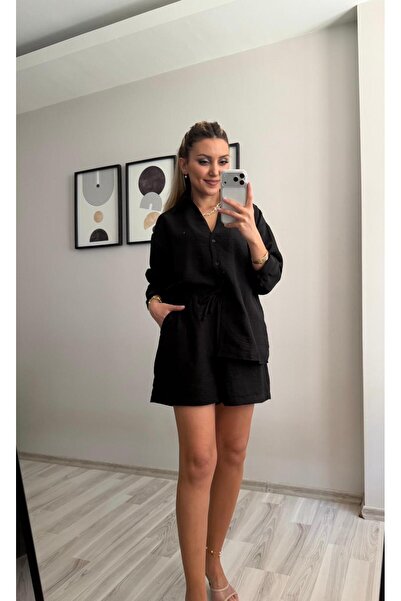 İNVİSUS Shorts Shirt Linen Set