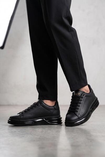 Papuçsepeti Papuç Sepeti 628 Men's High Sole Lace-Up Daily Casual Sports Shoes