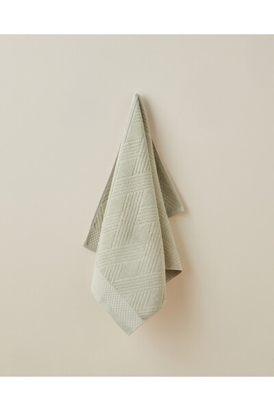 LC Waikiki Nevavm Farkıyla Chic Diamond Cotton Face Towel 50X80 cm Light Green