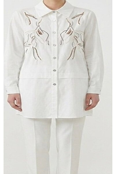 FUAT GÜRSEN Fuat Gürşen 5336 Sequin Embroidered Stylish Shirt Tunic