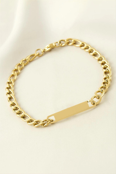 Eco Lounge Steel Bracelet with Engraved Name (Name Can Be Engraved) 3 cm