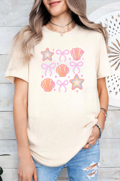 Sarah's Boutique Women's T-shirt – 100% cotton – Pink Shells