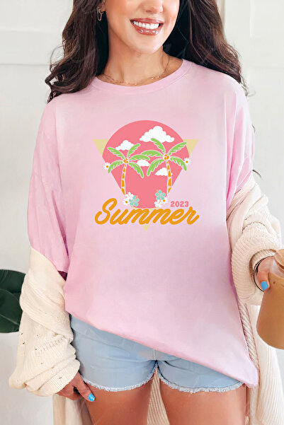 Sarah's Boutique Women's T-shirt – 100% cotton – Palm Summer