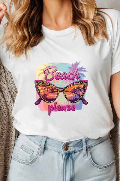 Sarah's Boutique Women's T-shirt – 100% cotton – Beach Glasses