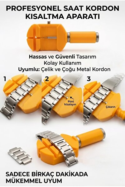 Leerybee Kol Saati Kordon Boyu Ayarlama ve Kısaltma Aparatı Aleti Çelik Metal...