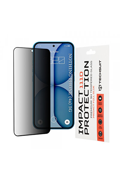 Techsuit Privacy Screen Protector for Nothing Phone (4a), Tempered Glass, Ful...