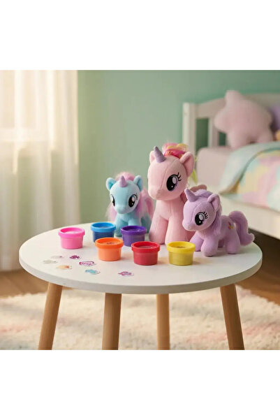 Miniso My Little Pony Lisanslı 6 Renkli Oyun Hamuru Seti – Yumuşak Dokulu Eği...